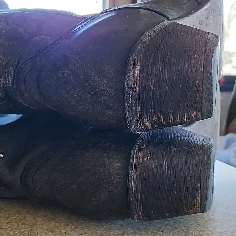 Women's Corral Fango Antiqued Studded & Silver Inlay Boots Size 9.5M - Picture 9 of 16